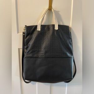 Clare V Black Leather Backpack